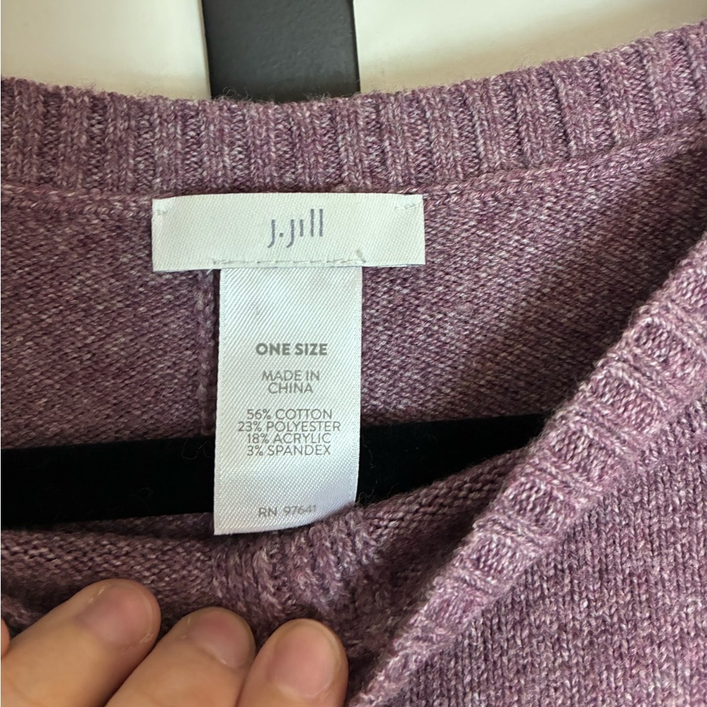 J.jill Dusty Mauve Color Sweater Poncho Soft, Flattering, Elegant Size OS - Picture 7 of 7